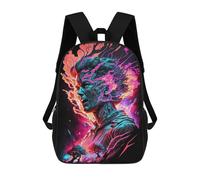 sinyumoney Electric Energy Burst Rucksacks 3D Printed Children Backpacks Fashion Casual Daypack Cute Travel Bags Outdoor Casual Daypack for Boy And Girl 17inch