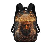 sinyumoney Electric Energy Portrait Backpack School Daypacks Business Backpack Water Resistant Bookbag for Boys/Girls/Teenagers 17inch