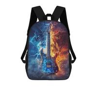 sinyumoney Electric Guitar Art Print-3 Rucksack Water Resistant Travel Backpack Computer Bag for Teenage Girls Boys Women Men 17inch