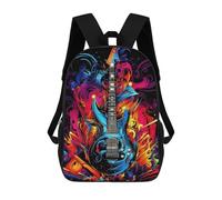 sinyumoney Electric Guitar School Backpack for Girls Backpack Water Repellent Casual Daypack Lightweight Rucksack Boy Girl School Backpack 17inch