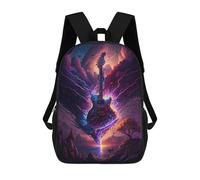 sinyumoney Electric Guitar Sky Fire Backpack School Water Resistant Travel Backpack Computer Bag - Perfect for Travel, Work And Daily Use 17inch