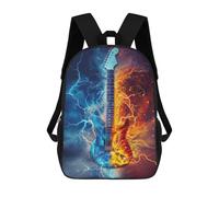 sinyumoney Electric Guitar with Fire And Ice Effect-2 Rucksack Water Resistant Travel Backpack Computer Bag for Teenage Girls Boys Women Men 17inch