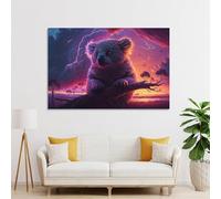 sinyumoney Electric Koala Nature's Lightning Wonder Art Work for Home Walls Wall Decor Ready to Hang for Bathroom Toilet Decor Large Canvas Wall Art for Living Room 12x18inch(30x45cm)