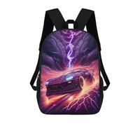 sinyumoney Electric Storm Speedster Backpack Schoolbags for Boys Girls Casual Sport Daypack Elementary Primary Large Capacity Bookbags 17inch