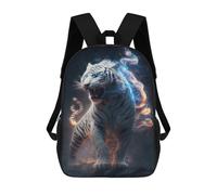 sinyumoney Electric Tiger Art Print Backpack School Bag High Secondary School Bags Casual Backpack for Teenage Girls Boys Women Men 17inch