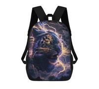 sinyumoney Electric Tiger Art Print Backpack School Daypacks Business Backpack Water Resistant Bookbag for Camping Outdoor Adventures And Daily Travel 17inch