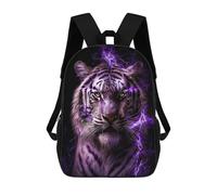 sinyumoney Electric Tiger Energy Art Print Backpack School Secondary Causal Travel High School Bags for Campus Outdoor Travel Sports 17inch