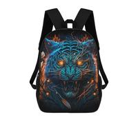 sinyumoney Electric Tiger Portrait -1 Kids Backpack, Backpack School Bag, Backpacks Kids School 3D Printed School Bags for Elementary And Middle School Students Teens Birthday Gift 17inch