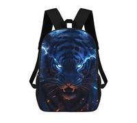 sinyumoney Electric Tiger Portrait -5 School Backpack Daypacks Business Backpack Water Resistant Bookbag - Perfect for Travel, Work And Daily Use 17inch