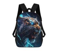 sinyumoney Electric Tiger Roar -3 Backpack School Backpack Kids School Bag Large Capacity Kids Backpack for School Rucksack 3D Book Bag Gifts for Kids 17inch