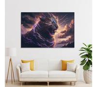sinyumoney Electric Tiger Roar Wild Energy Unleashed! Pictures for Hallway for Bedroom Office Bathroom Decor Wall Decoration 24x36inch(60x90cm)