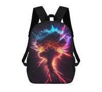 sinyumoney Electric Tree of Power 3D Printed Children's School Backpack for Kids High Capacity Travel Rucksacks Book Bags Kids School Bag Back Pack 17inch