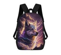 sinyumoney Electric Wolf Art Print Backpack School Bag Travel College Rucksack Backpacks for Campus Outdoor Travel Sports 17inch