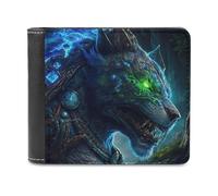 sinyumoney Electric Wolf Warrior 3D Print Clutch Purse Safe Protection Card Slots Note Section Soft Convenient Wallets for Boys Girls 11.7cm*9.5cm