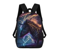 sinyumoney Electric Zebra Storm Artwork Backpack School Water Resistant Travel Backpack Computer Bag - Perfect for Travel, Work And Daily Use 17inch