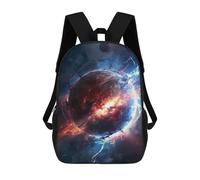 sinyumoney Electrified Planet Backpack 3D Printed Children's School Backpack Kids Travel Backpacks High Capacity Book Bags Children's Backpack Rucksack 17inch