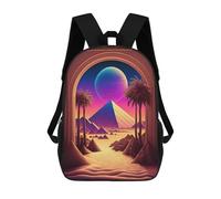 sinyumoney Electronic Eden Oasis Backpack School Bag Rucksack for Girls Boys Backpacks Large Capacity Kids Back Pack Lightweight School Bags for Children Students 17inch