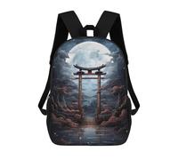 sinyumoney Elegant Fantasy Gate 3D Printed Kids Backpacks Boys Fashion School Bag Travel Backpacks School Bags for Boys Elementary School Students 17inch