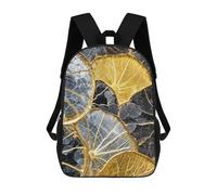 sinyumoney Elegant Leaf Patterns Children’s Backpack Girls Boys, 17 Inch Rucksack Bag, Daypack, Primary School, Perfect for Back to Kids