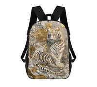 sinyumoney Elegant Tiger Majesty 3D Printed Children's School Backpack for Kids High Capacity Travel Rucksacks 17 Inch Book Bags Kids