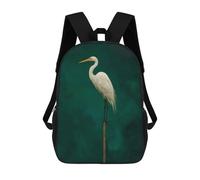 sinyumoney Elegant White Heron on A Perch Backpack School Bag Work Laptop Backpack Rucksack Bag for Teenage Girls Boys Women Men 17inch