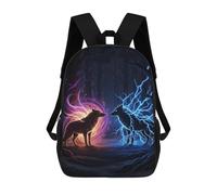 sinyumoney Elemental Wolves in Dark Forest Rucksack Computer Rucksack for School/Work/Travel for Camping Outdoor Adventures And Daily Travel 17inch