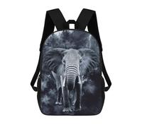 sinyumoney Elephant 4 3D Printed 17 Inch School Backpack Children's Backpacks 3D Printed Cool Knapsack for Boys Elementary And Middle