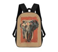 sinyumoney Elephant Animal Vintage Backpack with Pocket 3D Printed Backpacks, Travel Rucksacks Book Bags Kids School Bag 17inch