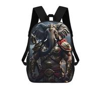 sinyumoney Elephant Armor Kingdom School Bag 3D Printed 17inch Backpacks Fashion Kids School Backpack Rucksacks for Boys Elementary And Middle School Students