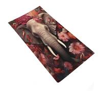 sinyumoney Elephant Flowers 2 Bathroom Towels Back Wash Cloth with Comfortable Cleaning Towel Perfect The Home 35x73cm