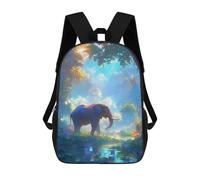 sinyumoney Elephant in Lush Jungle School Backpack Lightweight Schoolbag Dayback Bookbag College for Teenage Girls Boys Women Men 17inch
