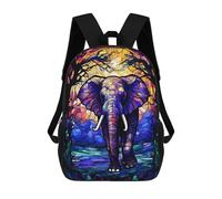 sinyumoney Elephant in The Wild 3D Printed Children's School Backpack for Kids High Capacity Travel Rucksacks Book Bags Kids School Bag Back Pack 17inch
