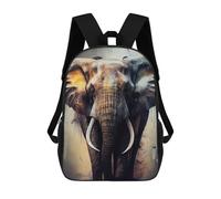 sinyumoney Elephant Majesty in Art Kids School Backpack 3D Printed Backpacks Fashion School Bag Rucksacks for Boys Elementary And Middle School Students 17inch