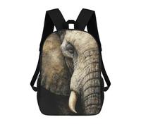 sinyumoney Elephant Portrait Close-Up Backpack School Fashion Stationery Backpack Waterproof Casual Daypacks for Campus Outdoor Travel Sports 17inch