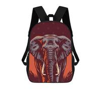 sinyumoney Elephant Portrait Illustration Rucksack Lightweight Casual Daypack School Backpacks- Perfect for Travel, Work And Daily Use 17inch