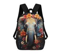 sinyumoney Elephant Portrait School Backpack Water Resistant Travel Backpack Computer Bag for School/Work/Travel 17inch