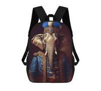 sinyumoney Elephant Poster Children's School Backpack 3D Printed for Kids Travel Rucksacks Book Bags Kids School Bag 17inch