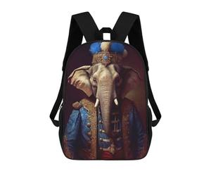 sinyumoney Elephant Poster Children's School Backpack 3D Printed for Kids Travel Rucksacks Book Bags Kids School Bag 17inch