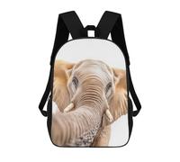 sinyumoney Elephant Selfie Rucksacks 3D Printed Children Backpacks Fashion Casual Daypack Cute Travel Bags Outdoor Casual Daypack for Boy And Girl 17inch
