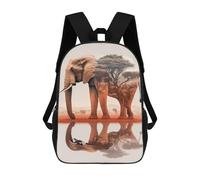 sinyumoney Elephant Sunset Animal Backpack School Business Durable Laptop Bag for Camping Outdoor Adventures And Daily Travel 17inch