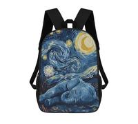sinyumoney Elephant Under Starry Night Sky Rucksacks 3D Printed Children Backpacks Fashion Casual Daypack Cute Travel Bags Outdoor Casual Daypack for Boy And Girl 17inch
