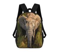 sinyumoney Elephant Walking in Grass School Backpack for Girls Backpack Water Repellent Casual Daypack Lightweight Rucksack Boy Girl School Backpack 17inch