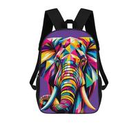 sinyumoney Elephant Wpap Pop Art Rucksacks 3D Printed Children Backpacks Fashion Casual Daypack Cute Travel Bags Outdoor Casual Daypack for Boy And Girl 17inch