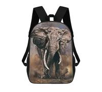 sinyumoney Elephants Watercolor School Backpack 3D Printed Children's 17inch Backpacks Bag Bookbag for Kids Boy Girl Book Bags Kids School Bag Travel Rucksacks