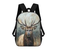 sinyumoney Elk Painting Wildlife Art Backpack School Bag Business Durable Laptop Bag for Campus Outdoor Travel Sports 17inch
