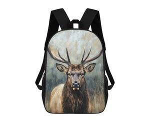 sinyumoney Elk Painting Wildlife Art Backpack School Bag Business Durable Laptop Bag for Campus Outdoor Travel Sports 17inch