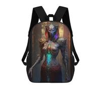sinyumoney Elven Queen of Shadows Backpack 3D Print Kids Bag Elementary Students Daypack Lightweight School Bag for Children Girls Boys Nursery Lunch Pack 17inch