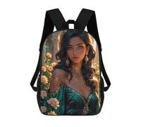 sinyumoney Emerald Beauty Enchanted Jewel of The Garden Backpack School Lightweight Casual Daypack School Backpacks for Boys/Girls/Teenagers 17inch