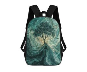 sinyumoney Emerald Tree Rucksack Daypacks Business Backpack Water Resistant Bookbag for Men/Women 17inch