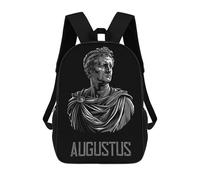 sinyumoney Emperor Augustus 3D Printed Kids School Bag Rucksacks Children's School Fashion Casual Back Pack High Capacity Travel Book Bags Backpack for Kids 17inch